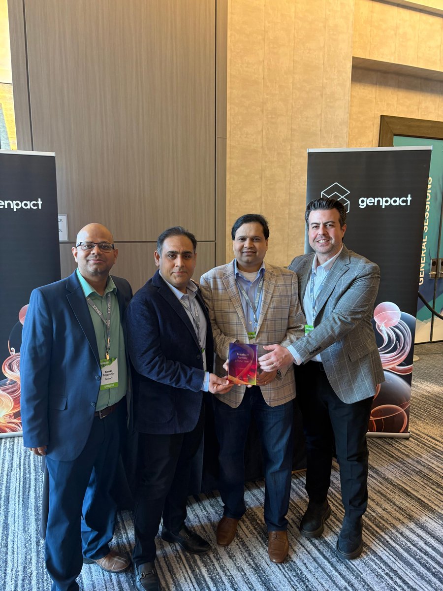 Thrilled to be named <a href="/EskerInc/">Esker</a> Breakout Partner of the Year at #AllAccess2025 in Chicago! 🙌 Great convos, bold ideas, and an inspiring AI keynote by Sreeni Dhannawada. Excited for what’s next!

#AI #Partnerships