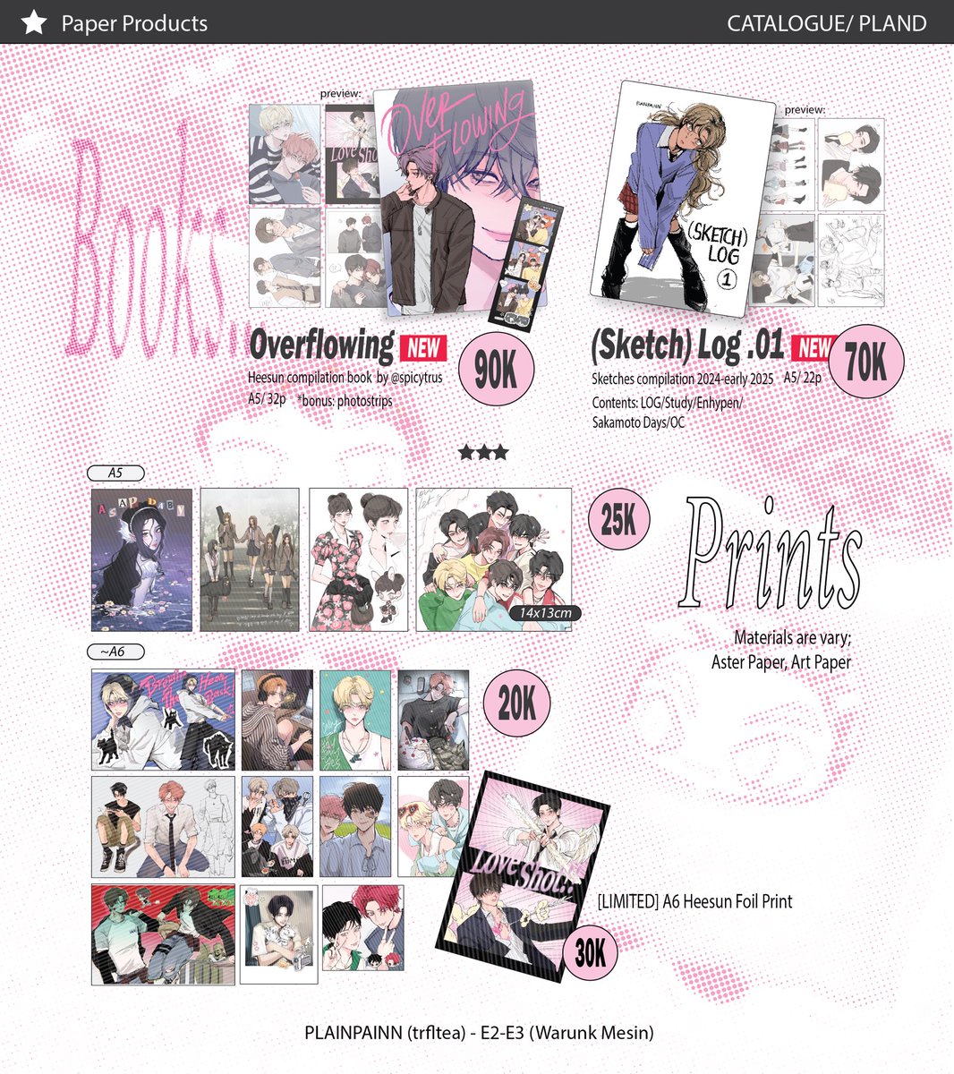RTs are very appreciated! 💫

Hi! Here’s my catalogue for #PLANDVol4 •+°+
✧ Warunk Mesin (E2-3)
✧ 3-4 May
✧ OTS only..!

— fandom: enhypen, aespa, nwjns, ive, originals

[1/2]