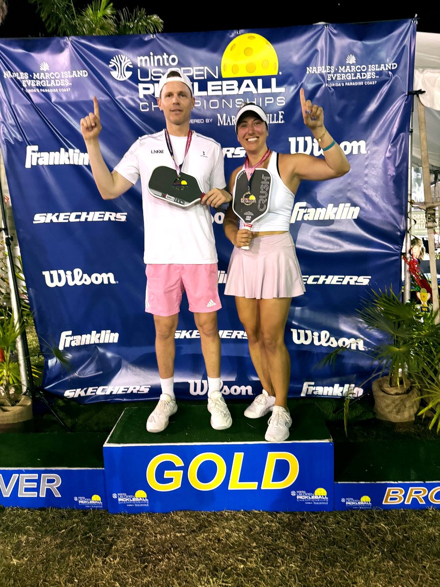 kmillerreports's tweet photo. US OPEN CHAMPIONS🥇🏆 Hard work pays off. And a big shout out to my partner Choco Velasco for being an absolute beast on the court. @usopenpicklebal https://t.co/DQorTeimKZ