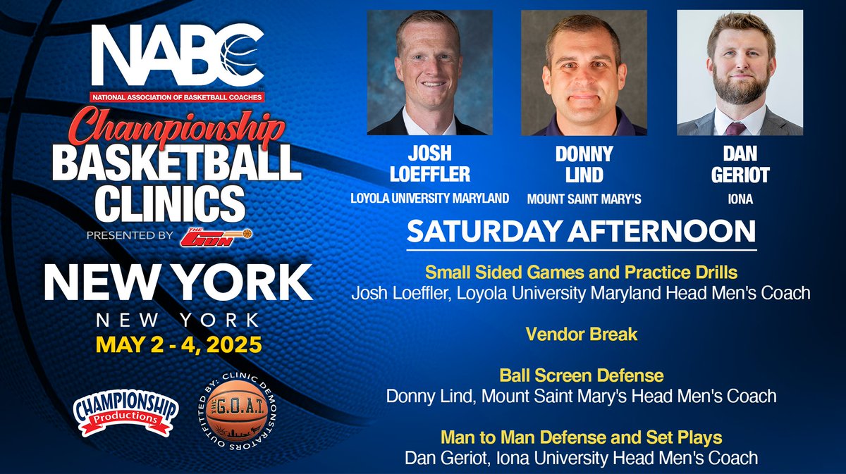 BBCoachDotCom's tweet image. NEW YORK NABC Championship Basketball Clinic - after an unforgettable Saturday morning, the afternoon promises an epic continuation!!🔥🔥 After the morning sessions on @IonaGaelsMBB home court - we break for lunch - then @LoyolaHounds head coach Josh Loeffler starts off our…