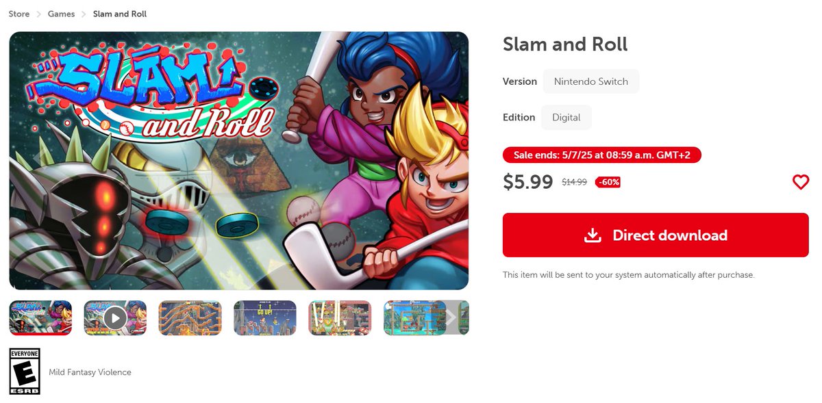 Slam and Roll , on SALE!  For Nintendo Switch and XBOX!