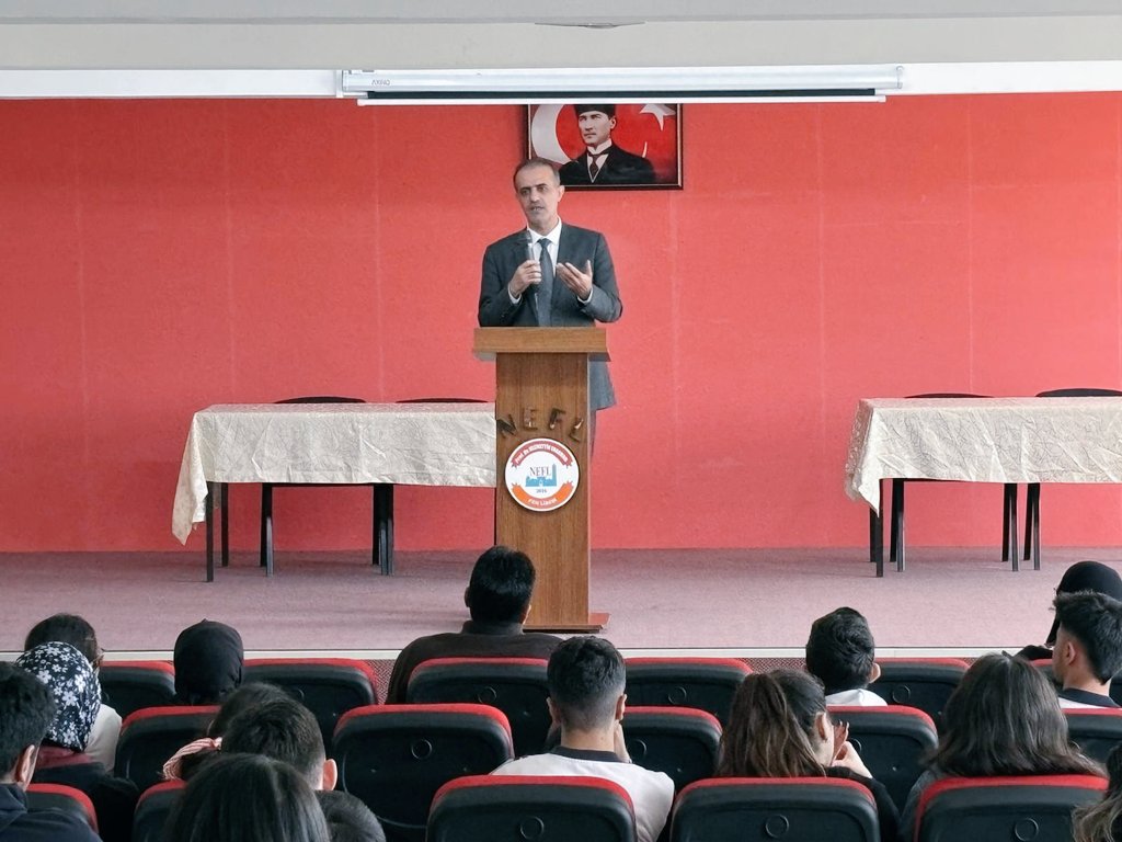 Atatürk Üniversitesi İlahiyat Fakültesi Öğretim Üyesi Prof. Dr. Sayın Sinan Öge, okulumuz öğrencilerine yönelik "Varlığın Anlamında Din" konulu konferans verdi.
Kendilerine teşekkür ederiz.
<a href="/AGazioglu25/">Abdurrahman GAZİOĞLU</a>
<a href="/Yakutiyemem/">YAKUTİYE İLÇE MEM</a>