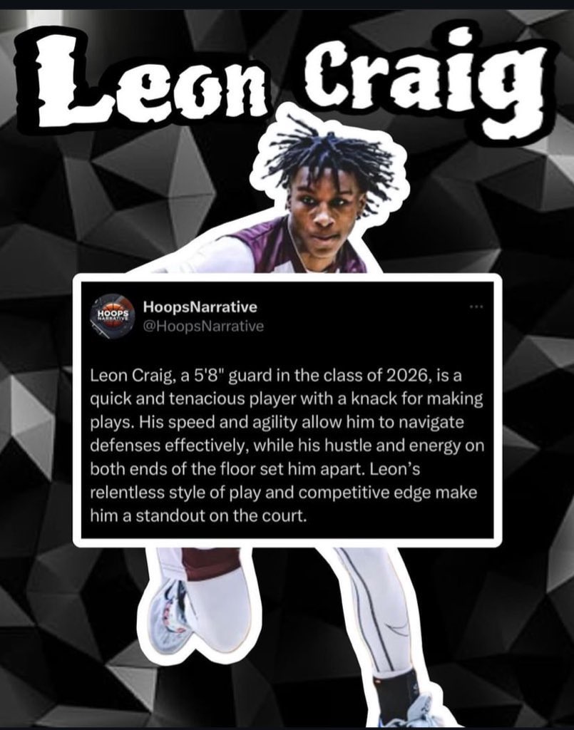 Leon craig (@__twino1) on Twitter photo Blessed to receive a basketball write up from <a href="/HoopsNarrative/">HoopsNarrative</a> after attending the bleachers prospect college showcase <a href="/BleacherProspec/">Bleacher Prospect</a> Blessed to receive a basketball write up from <a href="/HoopsNarrative/">HoopsNarrative</a> after attending the bleachers prospect college showcase <a href="/BleacherProspec/">Bleacher Prospect</a>