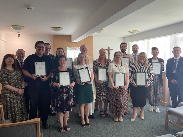 Congratulations to this group of senior leaders from across our three CMATs in the Diocese of Nottingham.  Today, they successfully completed the Catholic Headteacher Certificate as part of Cohort 1. Well done to each and every one of them!