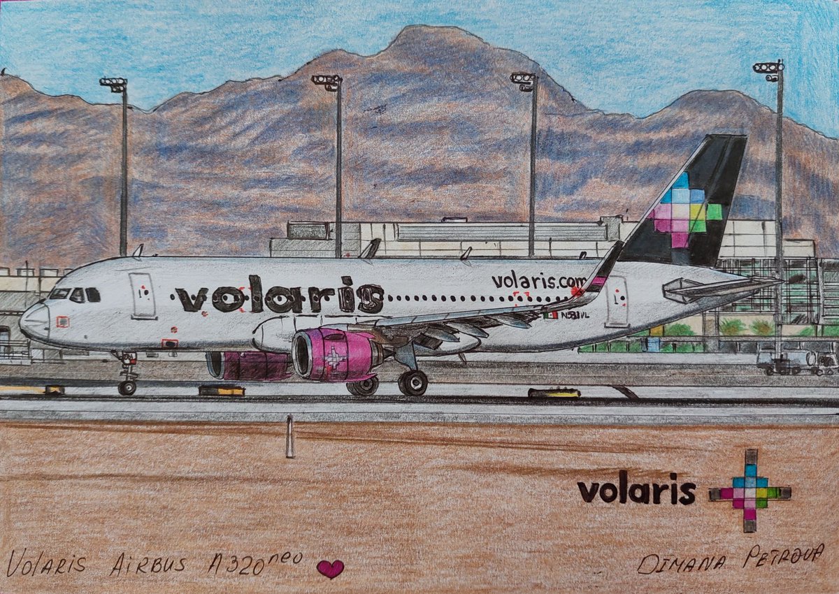 AircraftBy's tweet image. A320-271N of @viajaVolaris N531VL at Las Vegas McCarran Airport (LAS) 💜
Photographer: Tomás Del Coro 📸
The airplane is drawn in 2023 with the logo of Volaris. 
@flyvolaris #Volaris #VolarisAirlines #viajaVolaris #LasVegasAirport #A320Neo #planes #aviation #airport #traveling