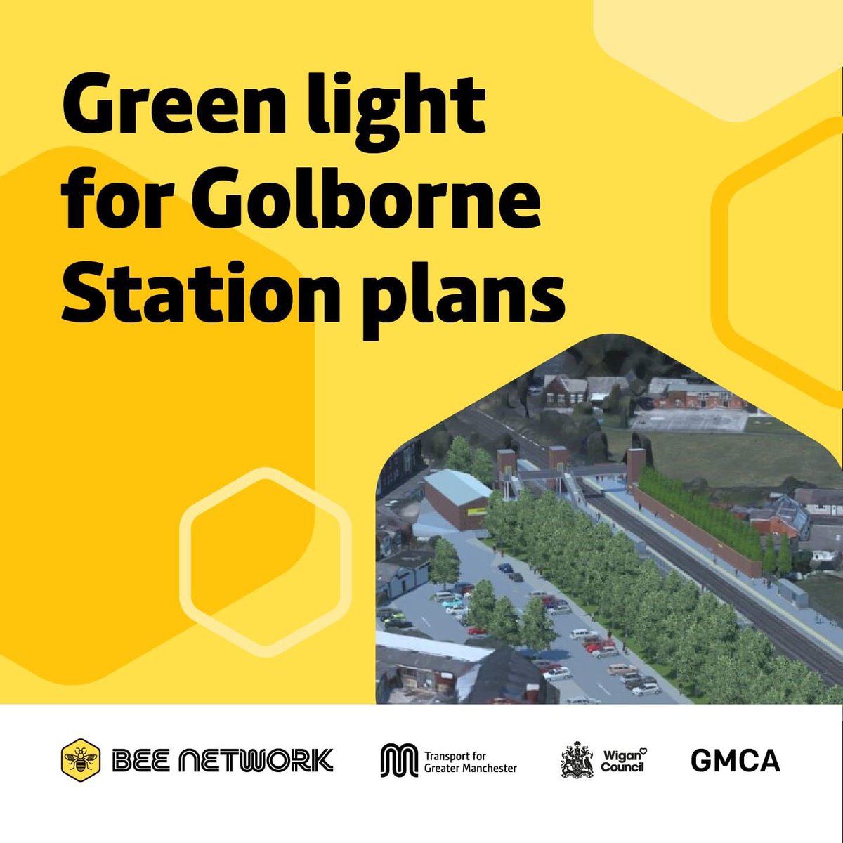 Great news: Golborne Station gets planning permission and will be open by 2027.

It will be the first new rail station in GM in 30 years. 👍🏻
news.tfgm.com/press-releases…