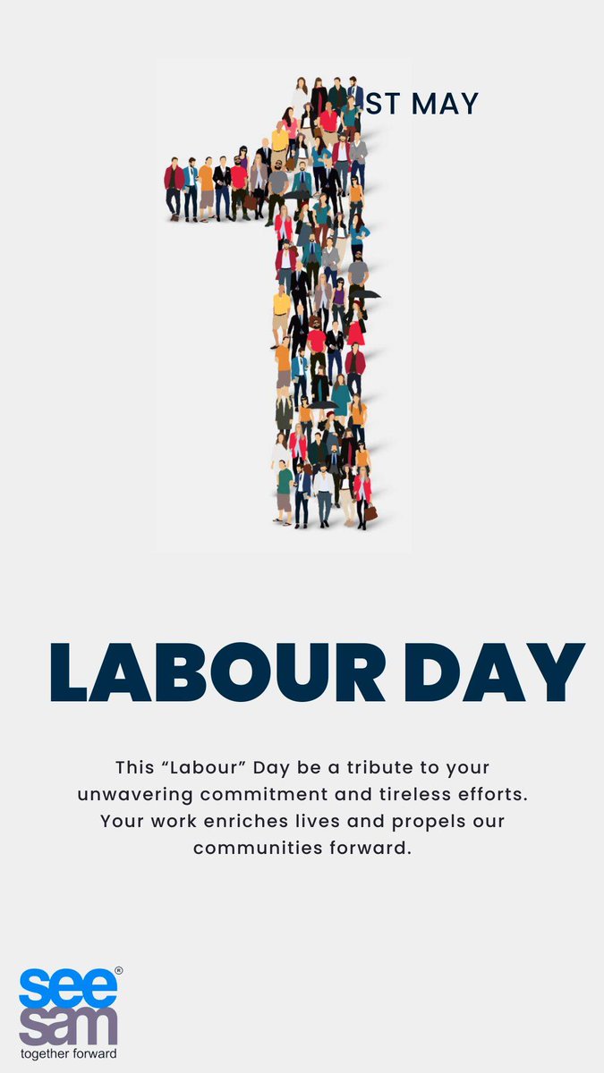 SeeSamSolution's tweet image. This “Labour” Day be a tribute to your unwavering commitment and tireless efforts. Your work enriches lives and propels our communities forward.

#LabourDay #SeeSamSolutions