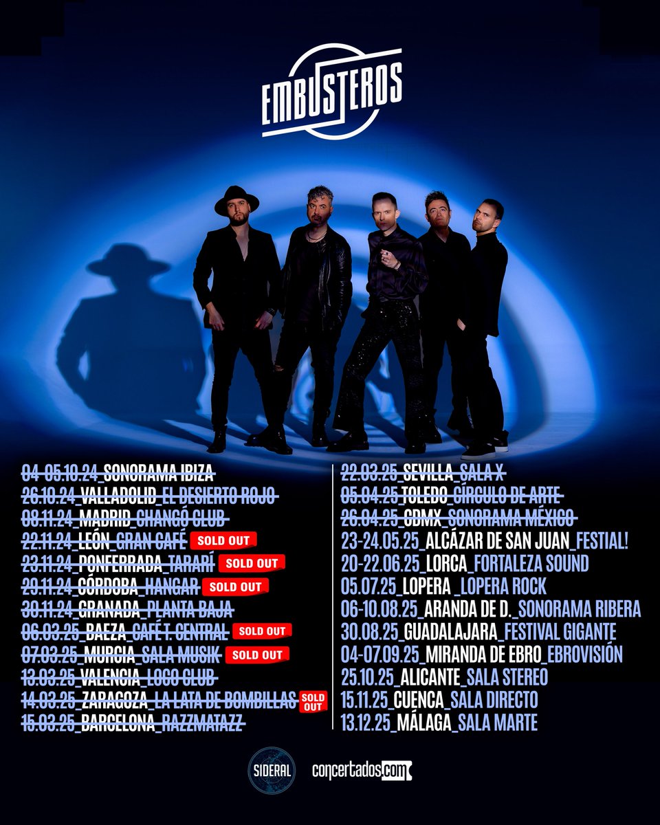 🚀 VÉRTIGO TOUR 🚀

Asimilando todo lo que hemos vivido en estos últimos días y con ganas de seguir con esta gira tan bonita. Gracias infinitas por acompañarnos en este viaje. ❤️‍🩹 ¿En qué parada nos encontramos?

Entradas en 👉 somosembusteros.es