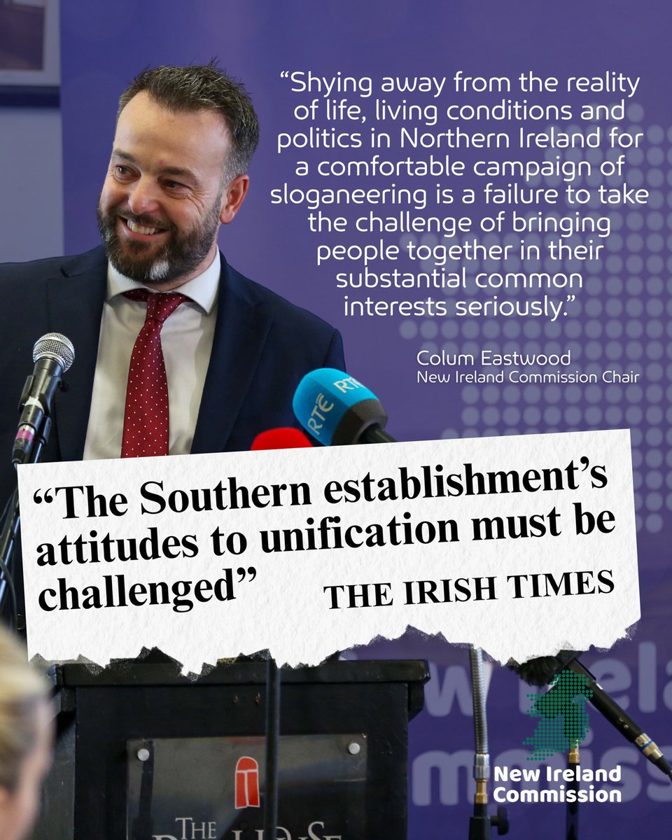 New Ireland Commission (@newirelandcomm) on Twitter photo New Ireland Commission Chairman @ColumEastwood wrote for the <a href="/IrishTimes/">The Irish Times</a> this week about establishment attitudes to unity and the problems with demanding that reconciliation is achieved before building a new Ireland.
You can read the full piece here irishtimes.com/politics/2025/… New Ireland Commission Chairman @ColumEastwood wrote for the <a href="/IrishTimes/">The Irish Times</a> this week about establishment attitudes to unity and the problems with demanding that reconciliation is achieved before building a new Ireland.
You can read the full piece here irishtimes.com/politics/2025/…
