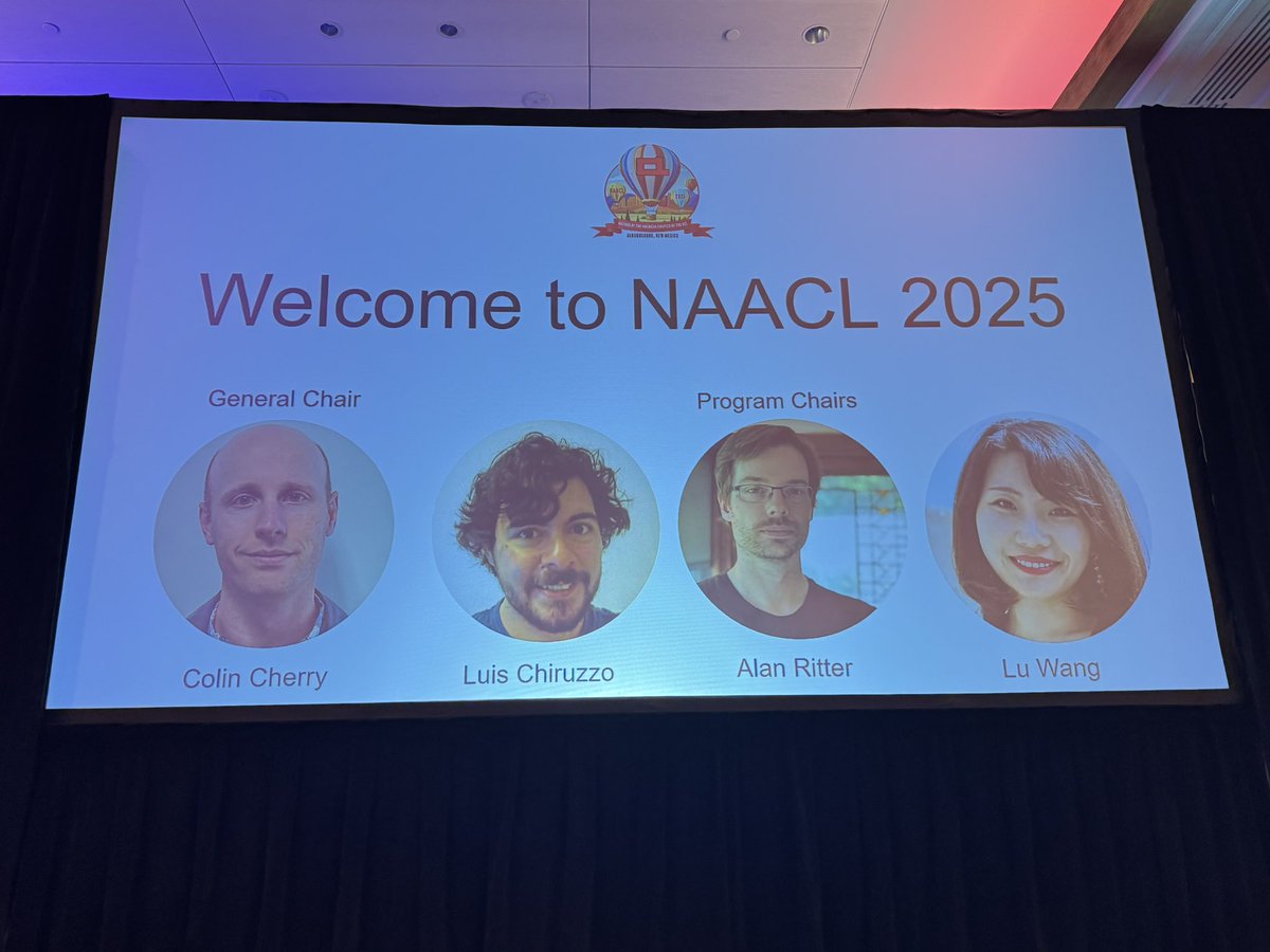 yunyao_li's tweet image. #NAACL2025 has officially started! 

Looking forward to an exciting program and a lot of learning in the next few days! 

Beginning with the keynote speech by @radamihalcea.
