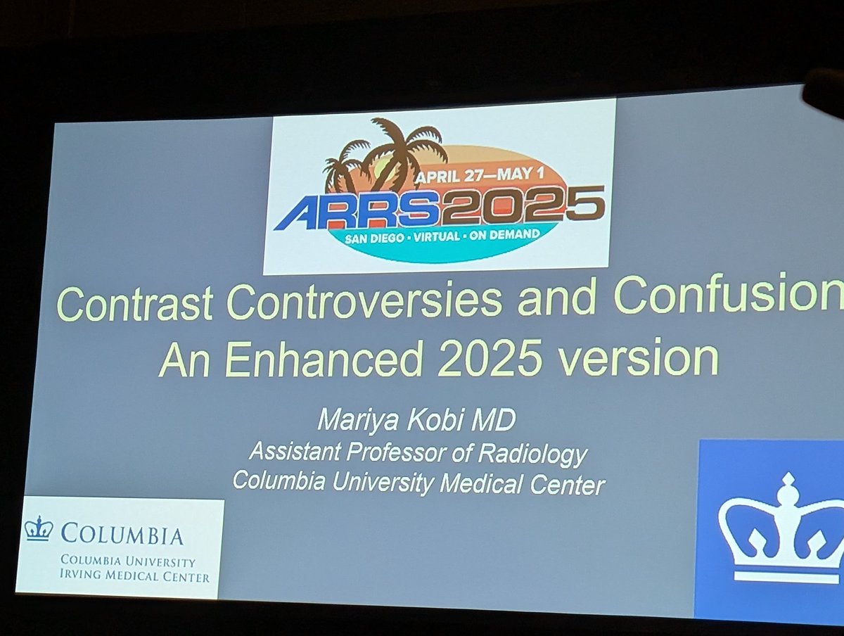 Lyndon Luk (@lyndonluk) on Twitter photo A topic for all physicians this morning with Dr. Mariya Kobi at #ARRS2025. <a href="/columbiaimaging/">Columbia Radiology</a> A topic for all physicians this morning with Dr. Mariya Kobi at #ARRS2025. <a href="/columbiaimaging/">Columbia Radiology</a>