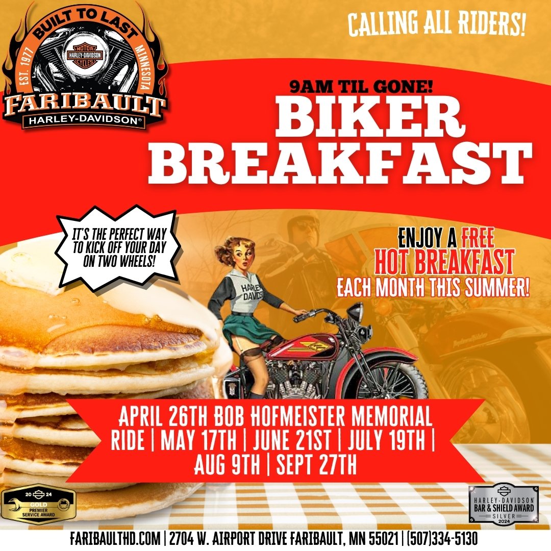 Save the Date for our May Biker Breakfast!
tinyurl.com/ebf42yyr