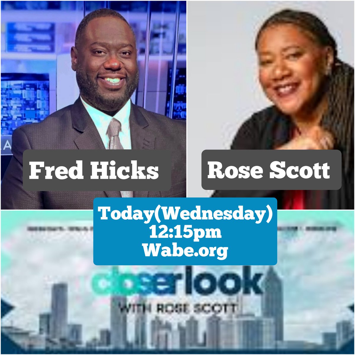 hicksreport's tweet image. Tune in today on #Atlanta's #NPR at 12:15 pm. We are talking about #DonaldTrump 's first 100 days, the 2026 race for #governor of #Georgia, and more. Listen live on wabe.org or on 90.1 fm in #Atlanta #WABE @waberosescott
#FredHicks #RoseScott #News #Politics