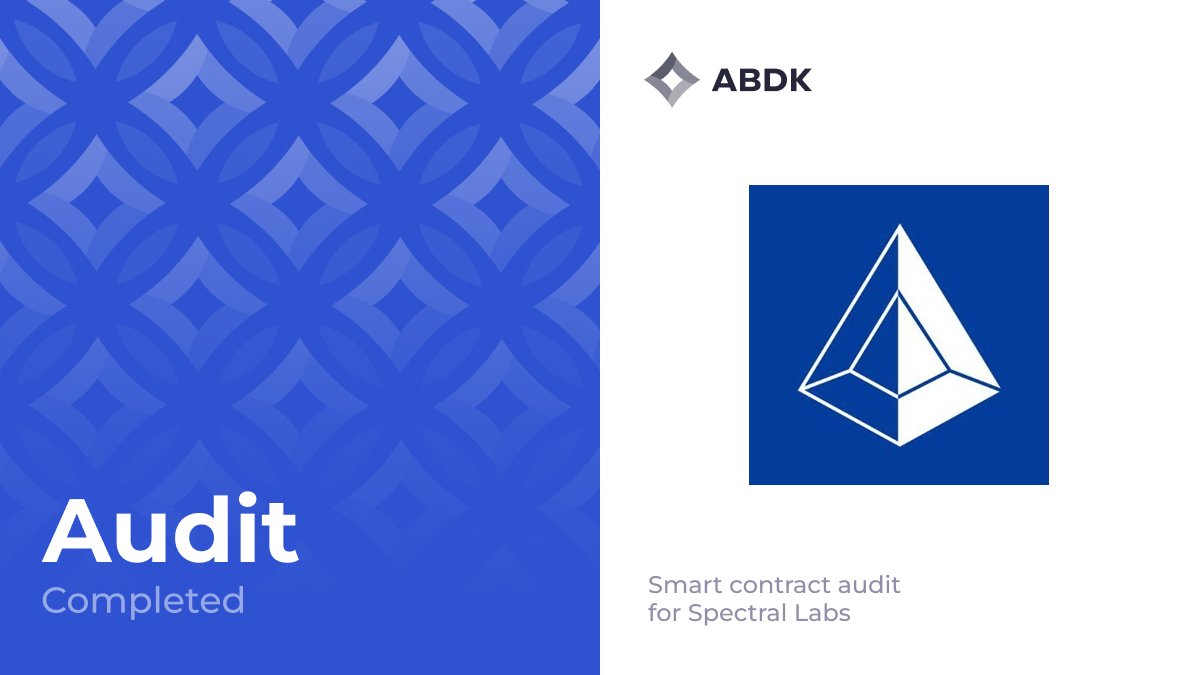 Our client <a href="/Spectral_Labs/">Spectral</a> has launched staking, and we’re happy to support it with our smart contract audit: bit.ly/3EDpNvp