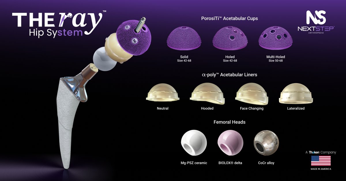 NextStepArthro's tweet photo. Do you like to have options?
TheRay™ Collared Hip System gives you options to better fit the needs of every patient.
🌐 Follow us for updates
🤝Interested distributors can contact us at info@theken.us
#NextStepArthropedix #OrthopedicSurgery #TotalHipArthroplasty #TheRay https://t.co/HDfFpK9v5J
