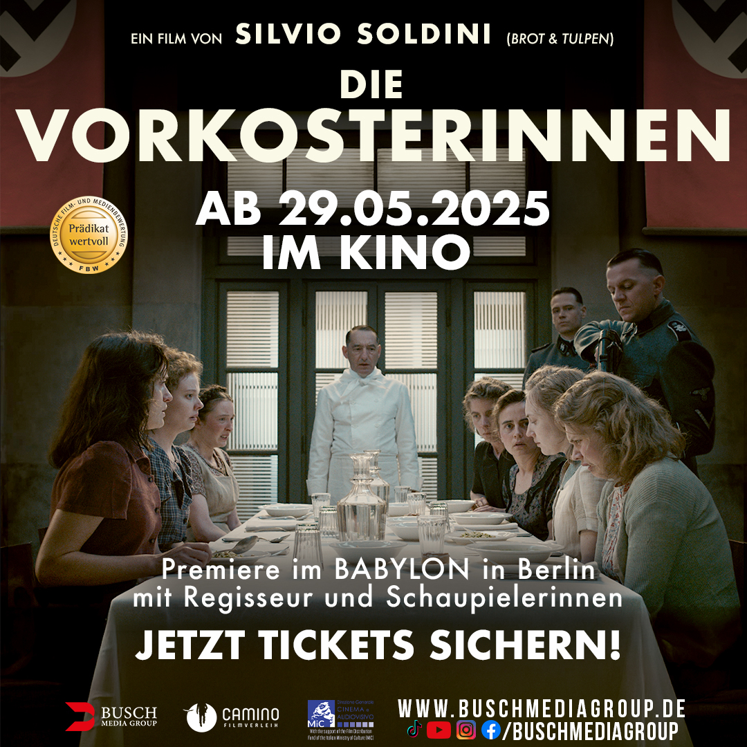Am 5.5.25 findet im Babylon Berlin die #Deutschlandpremiere von #DieVorkosterinnen statt - in Anwesenheit von Regisseur #SilvioSoldini,  Hauptdarstellerin #ElisaSchlott und weiteren Stars! Jetzt Tickets sichern: babylonberlin.eu/film/8565-die-…   #BuschMediaGroup #Kino #Preview #Neustart