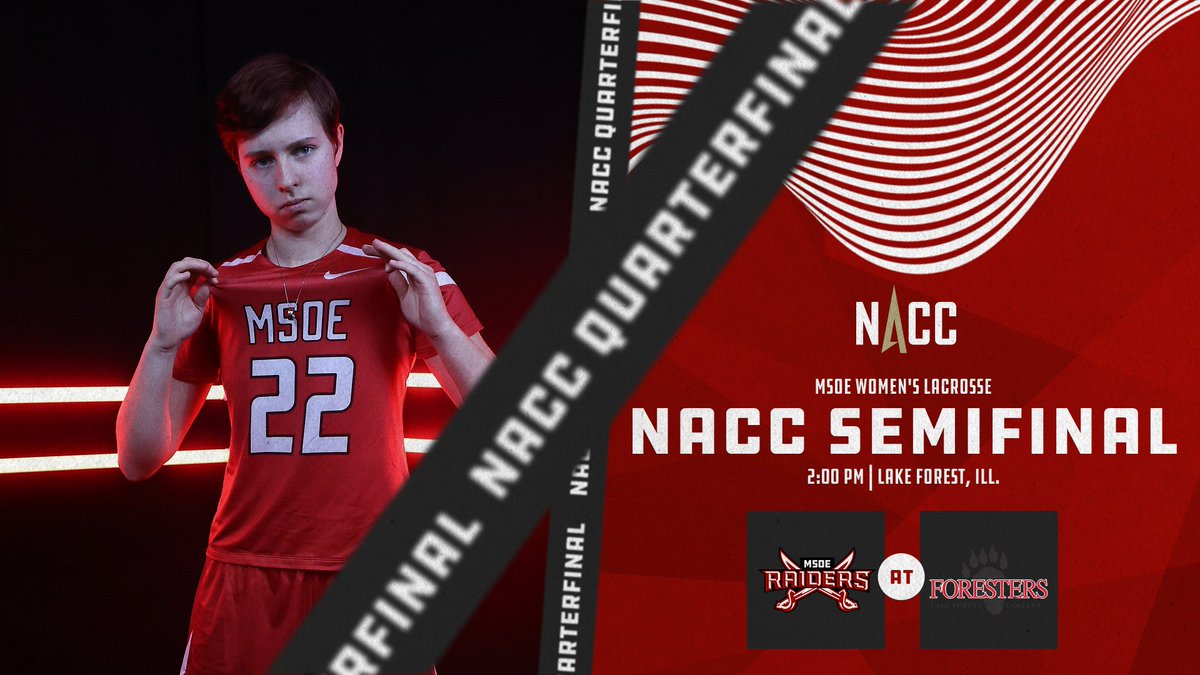 🚨𝐍𝐀𝐂𝐂 𝐒𝐄𝐌𝐈𝐅𝐈𝐍𝐀𝐋🚨
🥍No. 5 <a href="/msoewlax/">MSOE Women’s Lacrosse</a> at No. 1 Lake Forest
⏰2:00 PM
📍Lake Forest, Ill.
📺goforesters.com/watch/
📊goforesters.com/sidearmstats/w…

#TheRaiderWay #d3lax