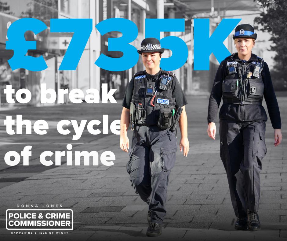 PCC for Hampshire & Isle of Wight (@hantspcc) on Twitter photo 📢 BIG NEWS - <a href="/DonnaJonesPCC/">Donna Jones</a> announces over £700K of investment to reduce domestic abuse & reoffending.
The two interventions are breaking the cycle of crime.
Read in full at:
hampshire-pcc.gov.uk/over-700k-to-r… 📢 BIG NEWS - <a href="/DonnaJonesPCC/">Donna Jones</a> announces over £700K of investment to reduce domestic abuse & reoffending.
The two interventions are breaking the cycle of crime.
Read in full at:
hampshire-pcc.gov.uk/over-700k-to-r…