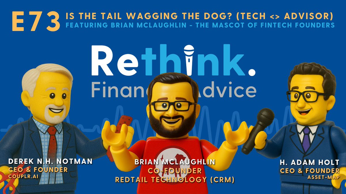 Episode drop!

Is the Tech Tail Wagging the Advisor Dog?

Join me with <a href="/AssetMapLLC/">Asset-Map</a> as we have a fun chat with the nicest fintech founder <a href="/redtailtech/">Brian McLaughlin</a> 

Listen and subscribe here: lnkd.in/ev2E5dF6