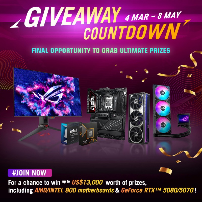 ASUS_ROG_FR's tweet photo. Plus qu'une semaine avant la fin de notre concours !
On a des lots d'une valeur de 12 000€, qui comprend des cartes mères Intel #Z890 #B860, AMD #X570 #B850 et des cartes graphiques GeForce RTX 5080/5070 👀
#ASUSDreamBuild