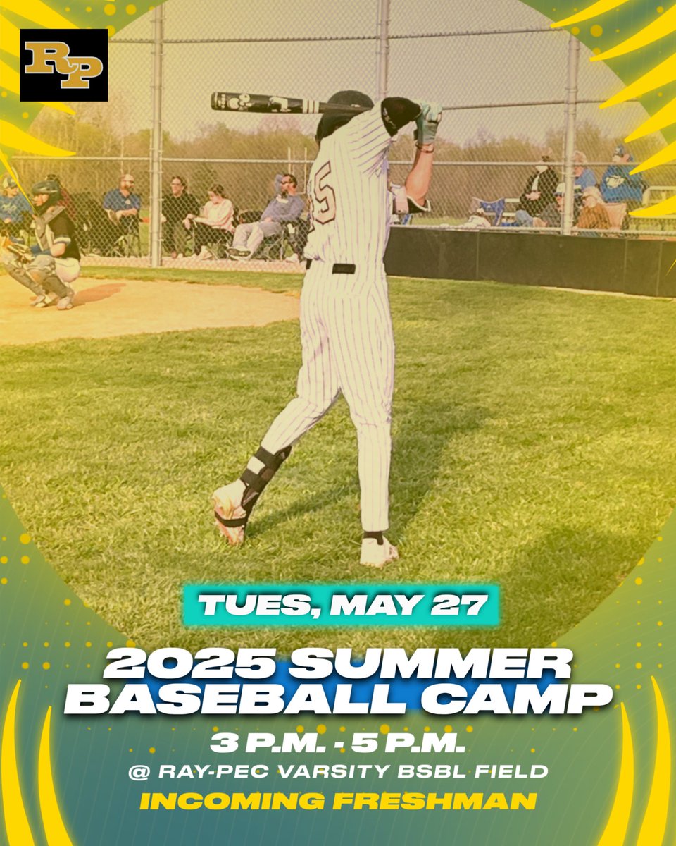 🚨 FINAL REMINDER: Our 2025 Summer Youth Baseball Camp is still open to those who want to join.
🔗: view.gogipper.com/page/2911592