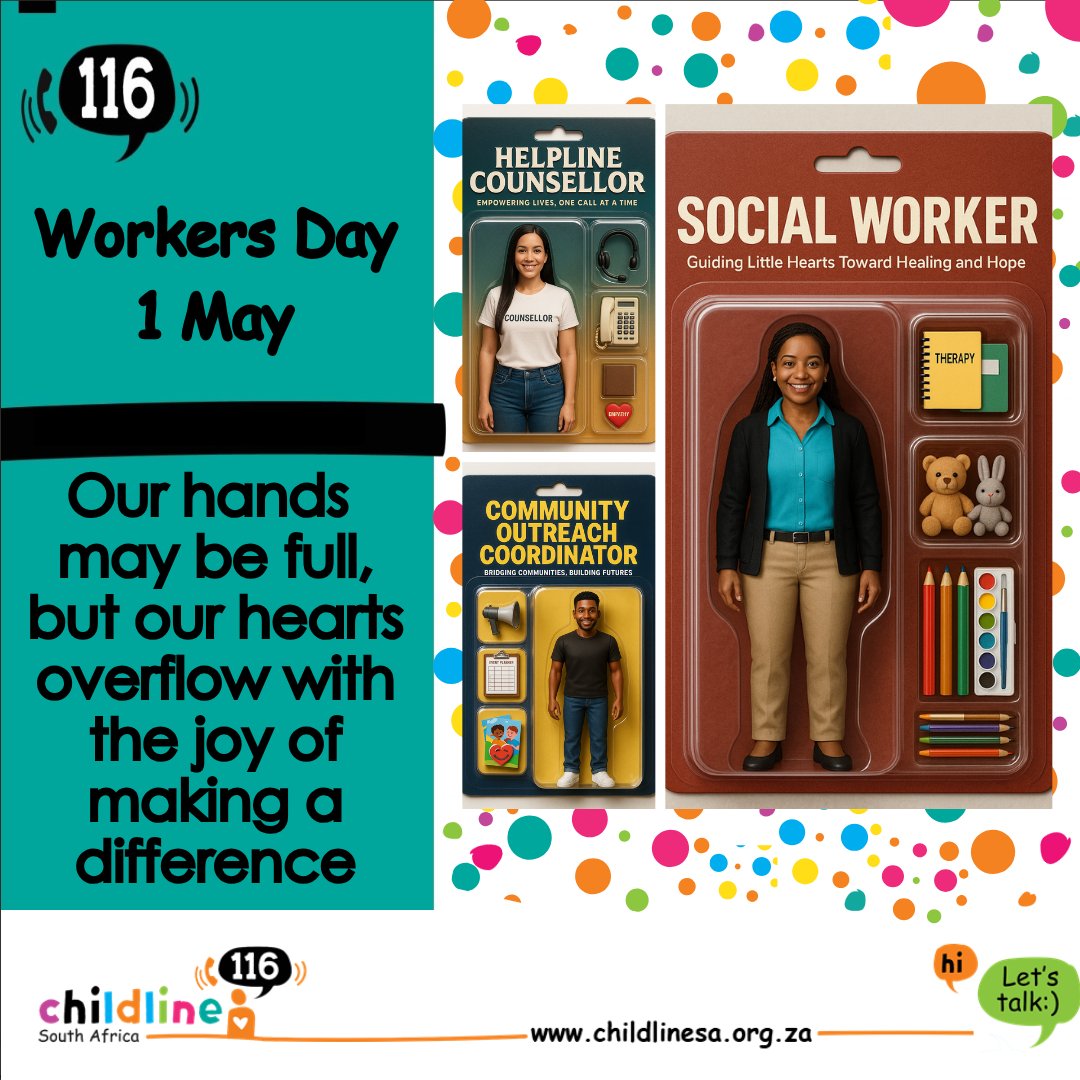 This #WorkersDay, we celebrate the incredible heroes behind Childline South Africa— providing hope, comfort, and a lifeline to children in need. Your compassion changes lives every day. Thank you for your unwavering dedication to brighter futures! 🧡