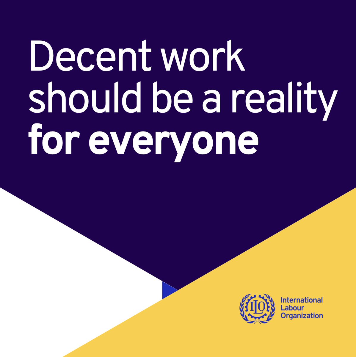 Decent work is the best route out of poverty, the key to sustainable development, and the foundation of greater #SocialJustice &amp; peace.

It must be an explicit target of economic policy that integrates jobs, rights &amp; growth, for a fairer and more resilient global economy.

#1May