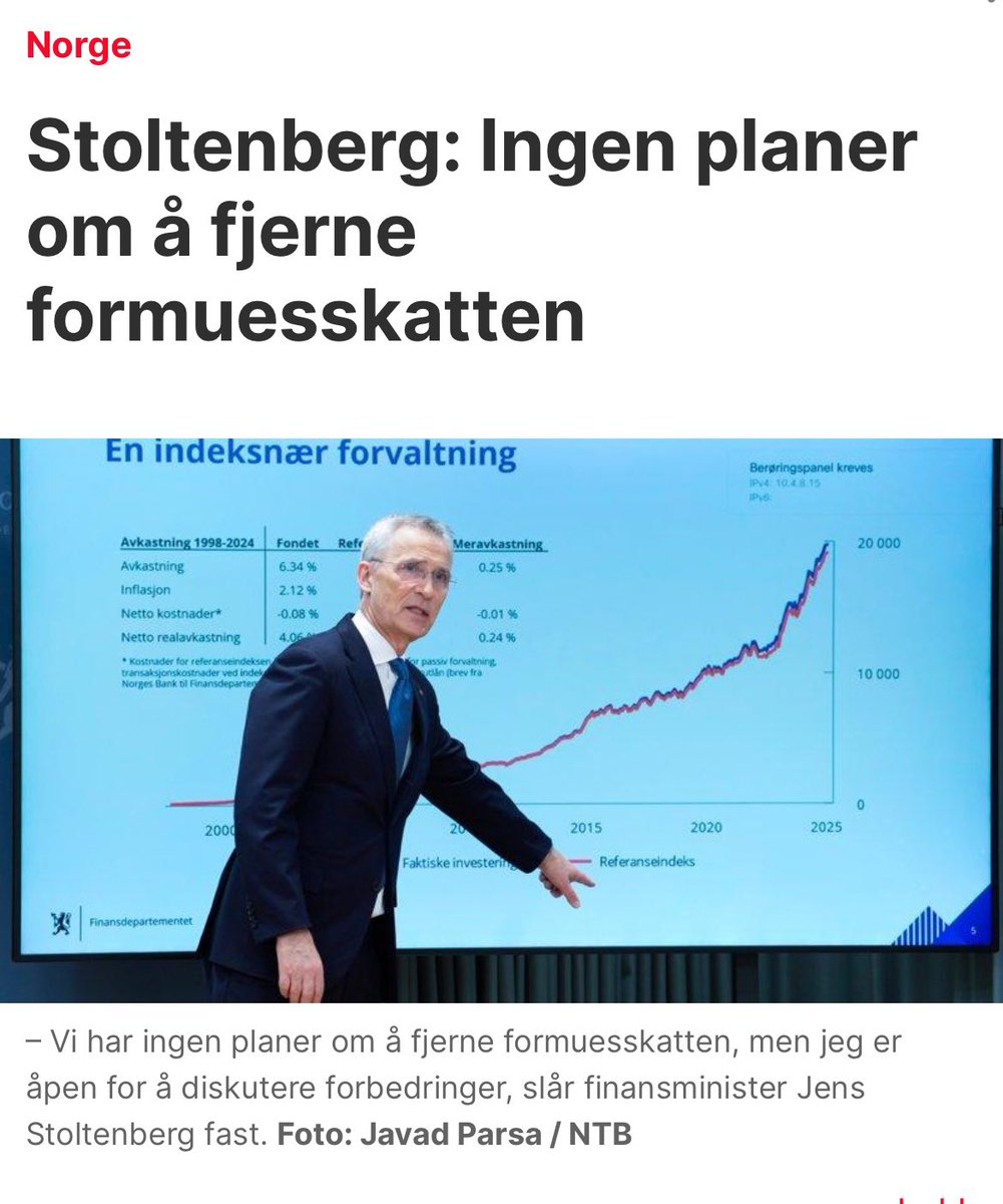 Problemet er at når staten skal ta fra deg pengene du har jobbet opp med makt, så burde det være KNALLHARDE krav om innsyn om hva pengene går til, krav til bevis på at de ikke går til rompespruting, klimapiss og annet piss. 

Ja jeg kunne betalt litt formueskatt om det gikk til