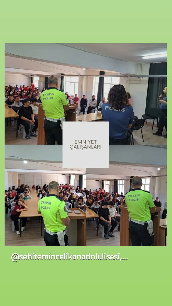 Şehit Emin Çelik Anadolu Lisesi (@secal_mut) on Twitter photo Öğrencilerimizin bilinçli eğitim ve mesleki seçimler yapmaları adına, meslek tanıtım günlerinin 2.gününde Mut Emniyet Müdürlüğünde görevli polislerimiz bilgilendirme sunumları yaptılar. Mut İlçe Emniyet Müdürlüğüne teşekkür ediyoruz.
<a href="/mut_mem/">Mut İlçe MEM</a>
<a href="/erddlk33/">Erdal DÖLEK 🇹🇷</a> Öğrencilerimizin bilinçli eğitim ve mesleki seçimler yapmaları adına, meslek tanıtım günlerinin 2.gününde Mut Emniyet Müdürlüğünde görevli polislerimiz bilgilendirme sunumları yaptılar. Mut İlçe Emniyet Müdürlüğüne teşekkür ediyoruz.
<a href="/mut_mem/">Mut İlçe MEM</a>
<a href="/erddlk33/">Erdal DÖLEK 🇹🇷</a>