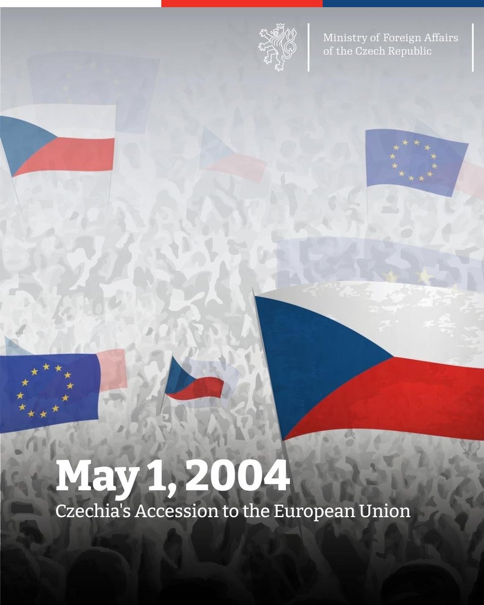 CZtoEU_Brussels's tweet photo. 21 years ago, Czechia 🇨🇿 became an integral part of the European family. Our membership in the EU and @NATO is the foundation of our freedom, prosperity, and security.

Since joining the EU, Czechia has proven to be a reliable partner. We are shaping the future of Europe together!