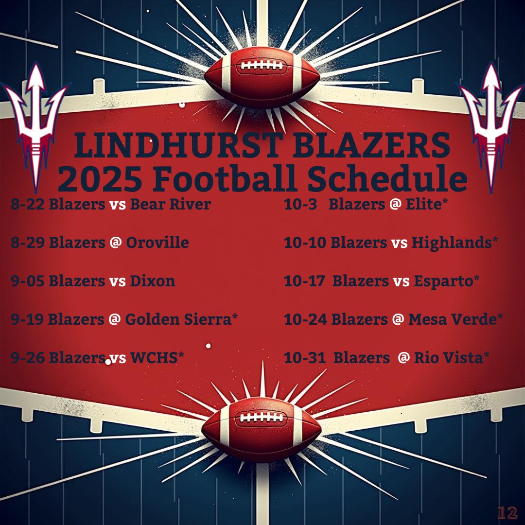 Your Blazer Football 2025 Schedule 

#earnednotgiven #goblazers #wenotme