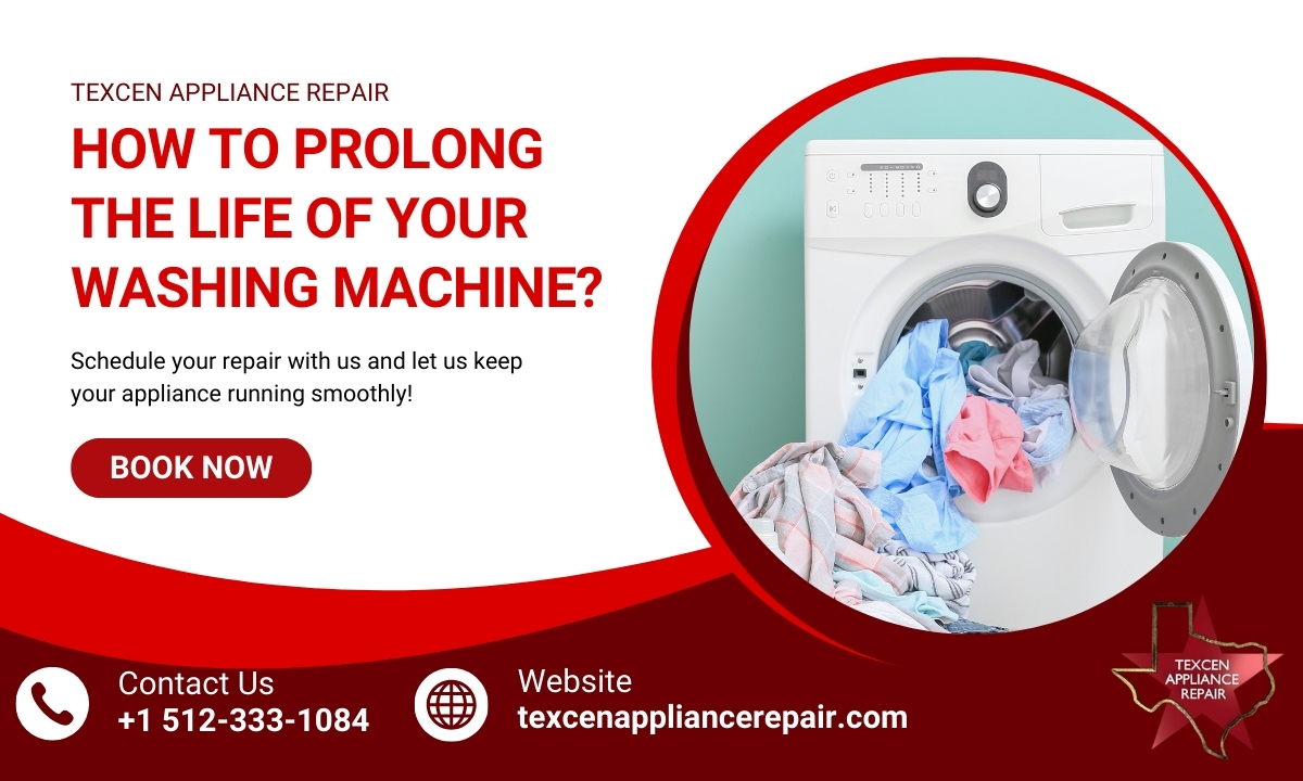 texcenappliance's tweet image. Keep your washing machine running longer! Contact Texcen Appliance Repair today for expert maintenance and to learn more ways to extend its life. 

Don&apos;t wait, call us now! ☎️

#austinappliancerepair #FastReliableService #ExpertFixes