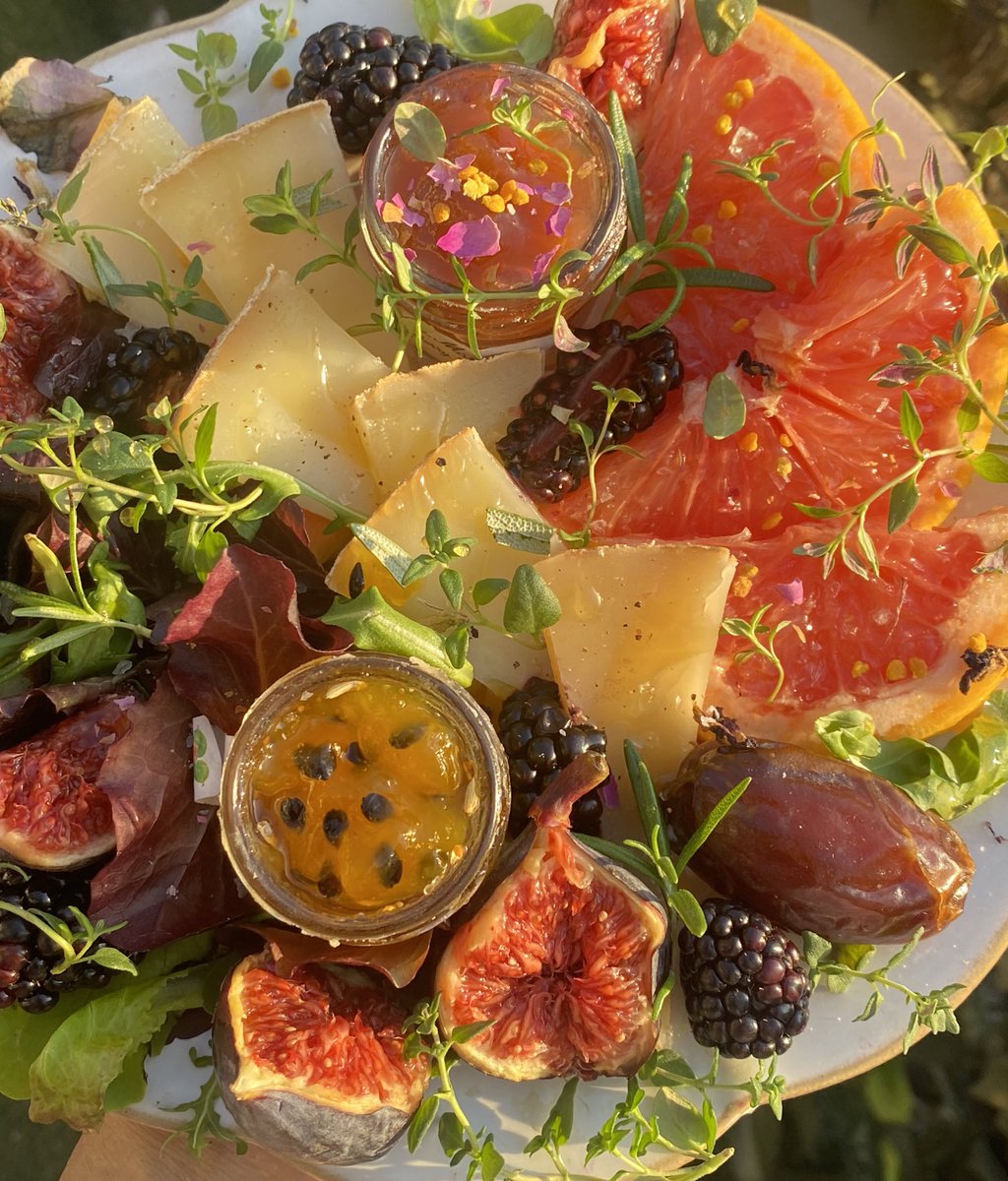 Ossau Iraty with mango passionfruit jam and strawberry rhubarb rose jam
