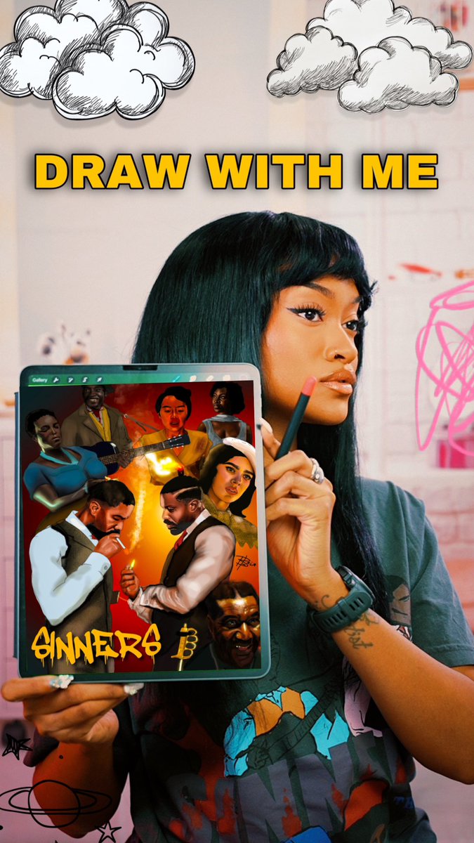 BriHallOfficial's tweet photo. I Drew Something 🥹🥰🎨 
#Sinners #SinnersMovie https://t.co/pNY6BIoMu6