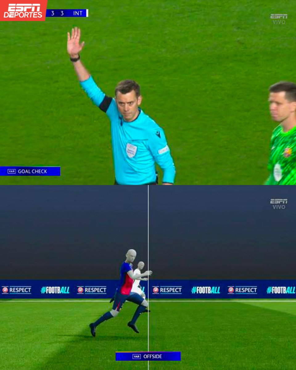 Inter celebraba el cuarto, pero llegó la vieja confiable del Barcelona con el fuera de juego llegó. 👀