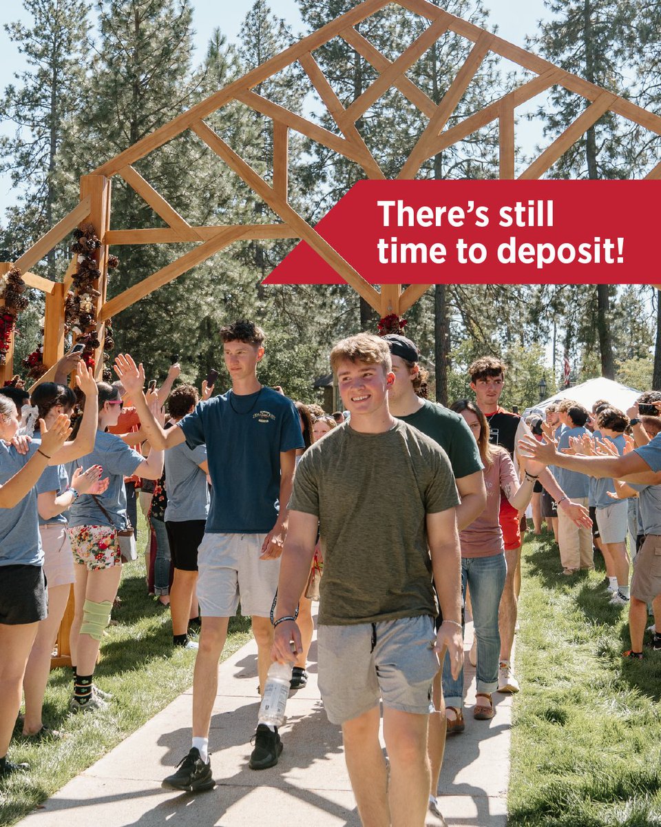 Missed the May 1 deadline? No worries – you can still deposit! 🎉 It’s not too late to become a Buc. Log in at whitworth.edu/app-status to submit your deposit.