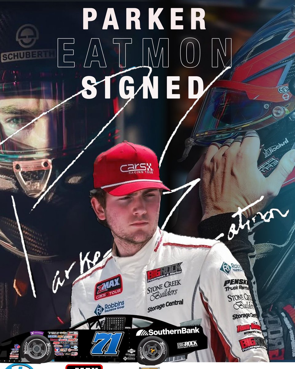 HettingerRacing's tweet photo. 𝗡��𝗪𝗦: @EatmonParker signs with Hettinger Racing for the remainder of the 2025 @CARSTour Season. His first event being this weekend at Ace Speedway 🚀💪 https://t.co/RKwIP606rI