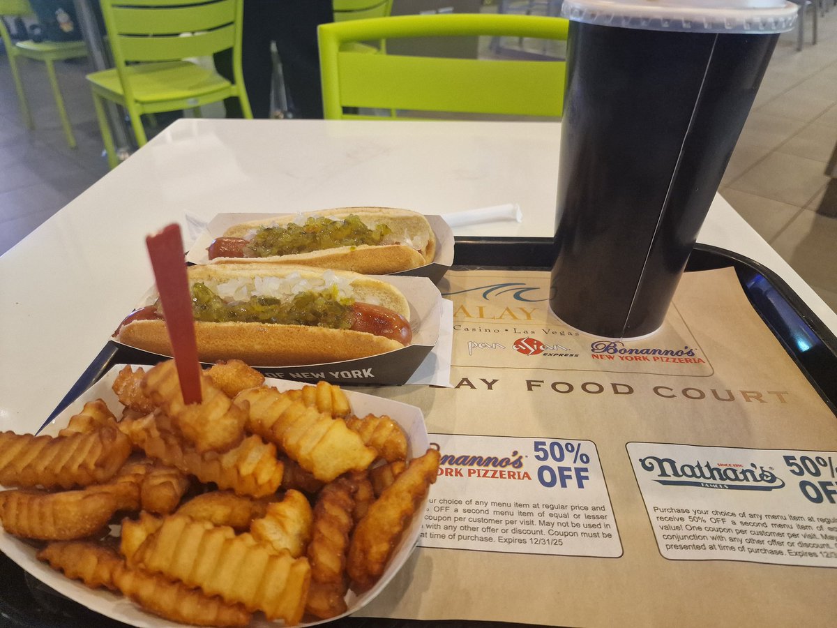 $30 for two hot dogs, fries and a drink...#LasVegas