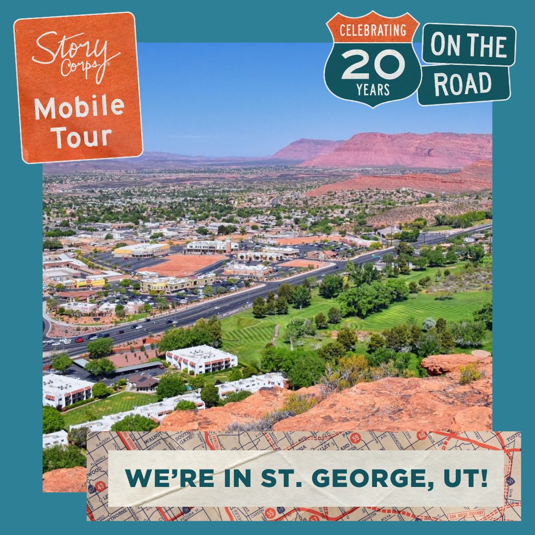 StoryCorps (@storycorps) on Twitter photo Our Mobile Tour has arrived in St. George, UT! In partnership with <a href="/utahpublicradio/">Utah Public Radio</a> , we're preserving and sharing stories in the area until May 23. Recording your story is completely free! Book your appointment today! → storycorps.org/stops/mobile-s… Our Mobile Tour has arrived in St. George, UT! In partnership with <a href="/utahpublicradio/">Utah Public Radio</a> , we're preserving and sharing stories in the area until May 23. Recording your story is completely free! Book your appointment today! → storycorps.org/stops/mobile-s…