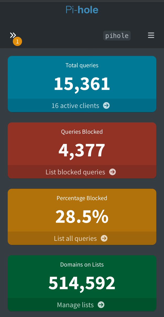 MelihKarakelle's tweet image. Evrim ağacı teknoloji kanalının gazına gelip Pi-Hole kurdum.
Evdeki modeme DNS sunucu olarak ayarlıyorsunuz ve reklam ve takip domainlerinj bağlamak yerine çöpe atıyor. 😂
Reklamsız ve takipsiz internet keyfi. 
Öğlenden beri 4300 link bloklaşmış. Video linki aşağıda