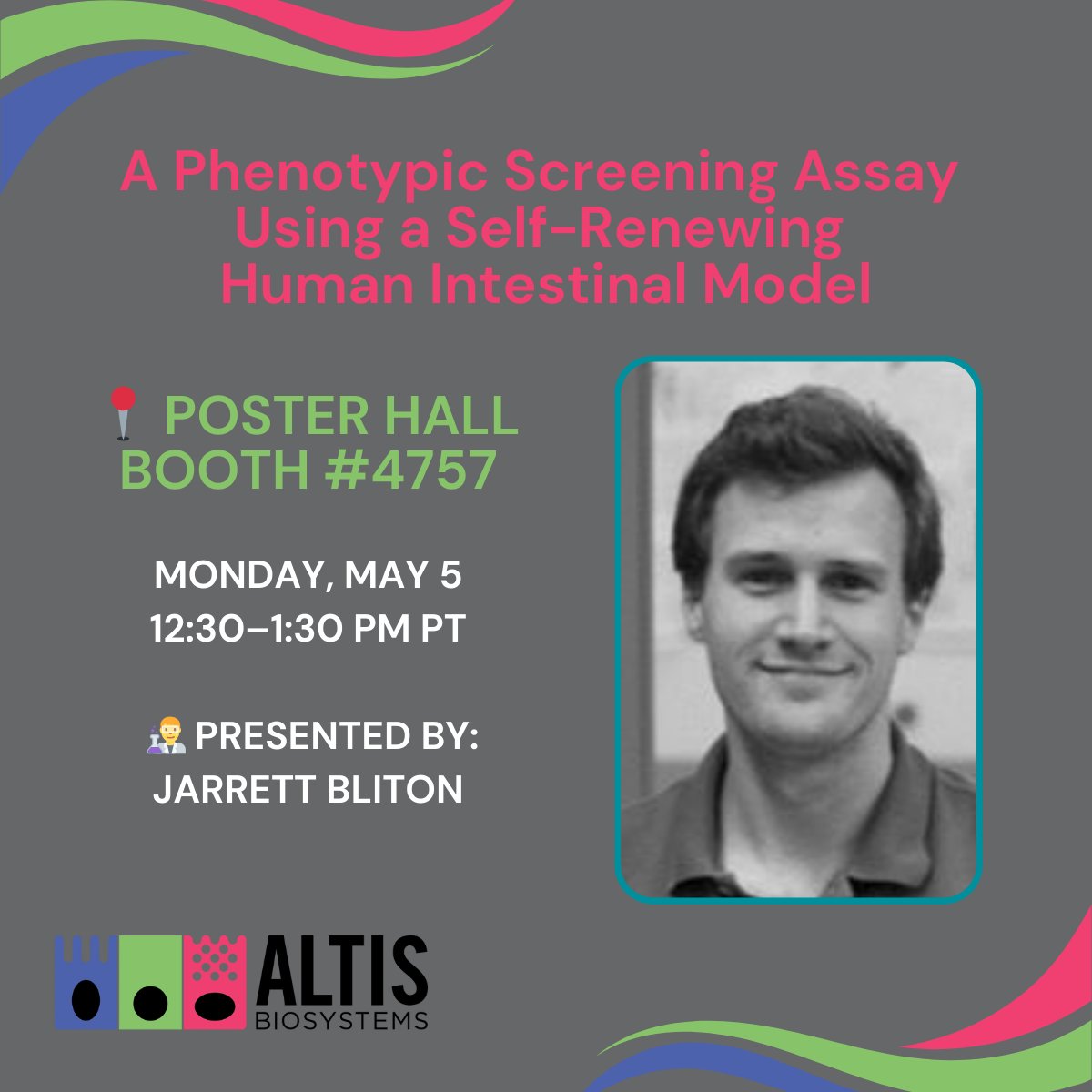 We’re back with another poster at #DDW2025!
🧪 Phenotypic screening for epithelial repair in IBD
📅 May 5 | 12:30–1:30 PM PT
👤 Presenter: Jarrett Bliton
📍 Stop by Booth #4757!
🔗hubs.ly/Q03jY3j80

#GastroResearch #IBD #RepliGut