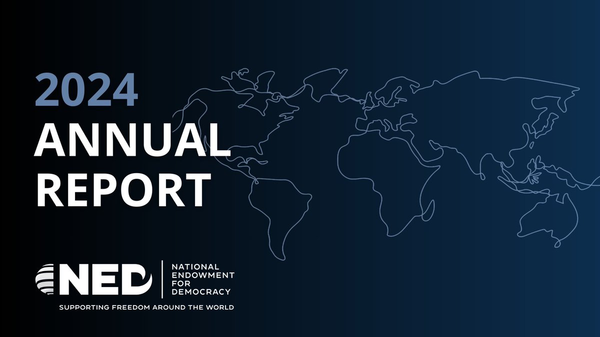 NEDemocracy's tweet image. Our 2024 Annual Report celebrates the resilience of our partners, the impact of strategic investments to democracy’s frontlines, and the enduring power of freedom. Access the report here🔗: ned.org/national-endow…