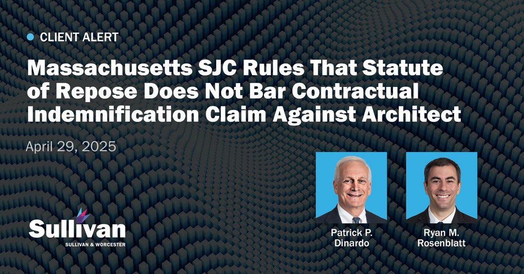 Read the full alert: sullivanlaw.com/viewpoints/mas…