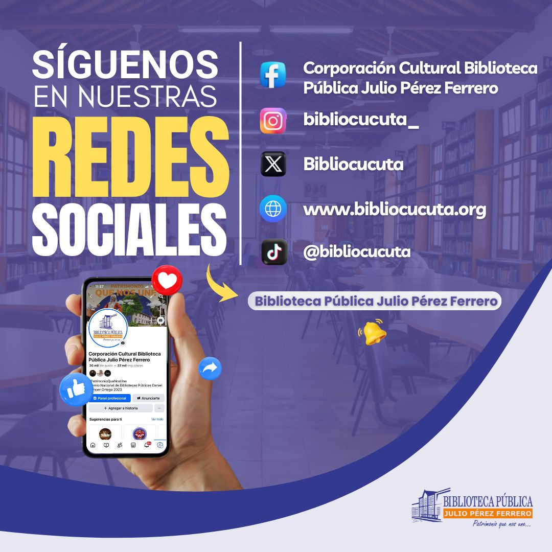 ¿Todavía no sigues todas nuestras redes sociales? ¡Este es el momento perfecto! 

Sumérgete en el universo cultural que hemos preparado para ti: eventos literarios, actividades para niños, exposiciones artísticas y mucho más. 

Síguenos y mantente conectado con la cultura.