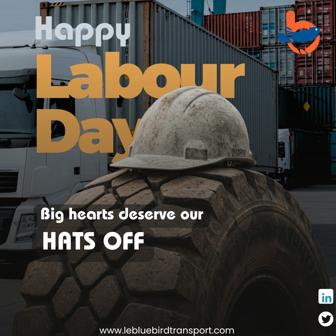 Logistics runs on labour, and today we pause to salute all the haul heroes.
Hats off to you.

#LabourDay  #Logistics