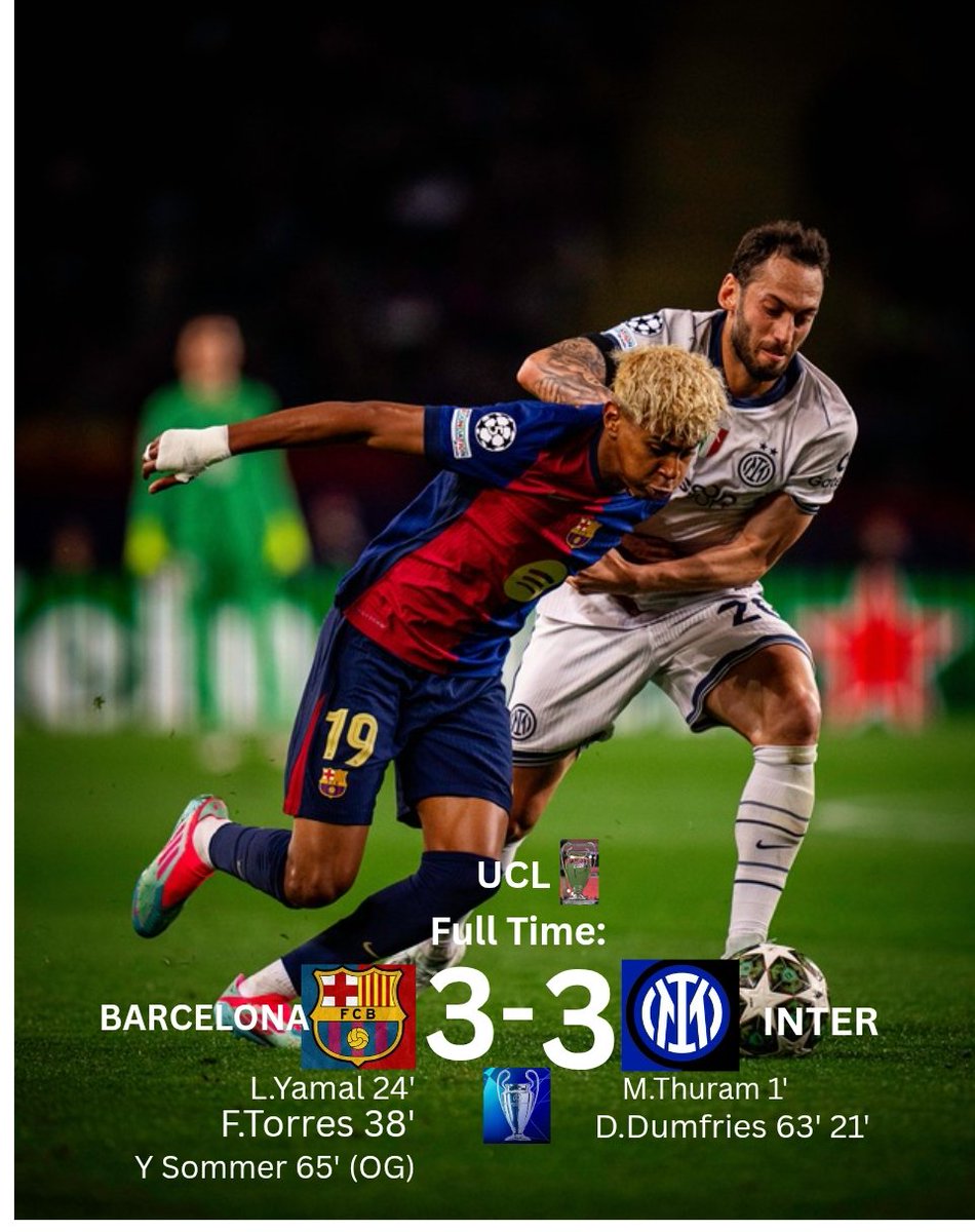 Final score
#BarçaInter