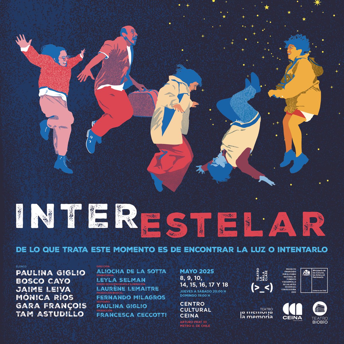 🚀 ¡Atención! Este 8 de mayo se estrena INTERESTELAR 💫
Una historia sobre amor, rebeldía y la búsqueda de un futuro más luminoso.
No te pierdas la nueva creación de Teatro La Mala Clase.

Entradas acá 👉🏼 puntoticket.com/evento/interes…

#TeatroChileno #Interestelar #LaMalaClase