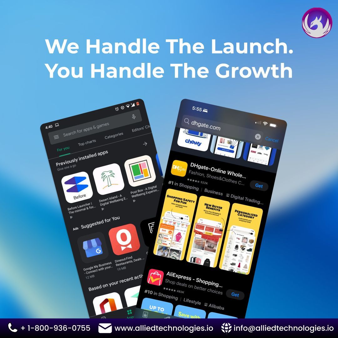 App deployment is more than uploading — we ensure guideline compliance, testing, and discoverability. From icons to publishing, we handle it all for a smooth, successful app store launch.
📞 1800-936-0755 | 🌐 alliedtechnologies.io
 
#AppStore #AppMarketing #AppOptimization