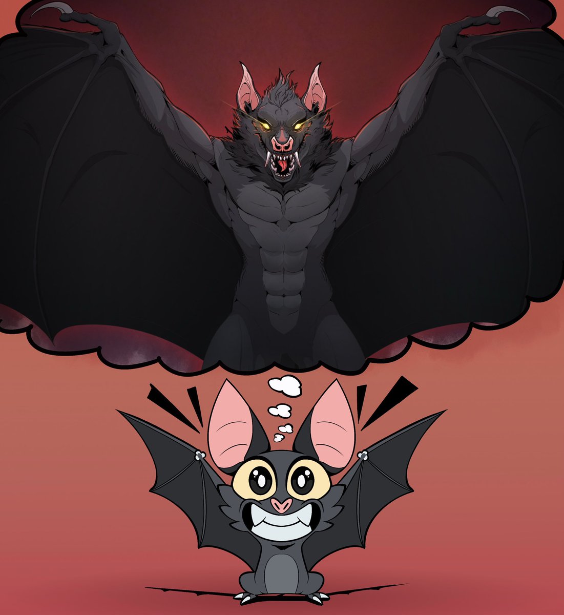 Squeeks self-perception 

Collab with <a href="/VileHound_/">VileHound</a>