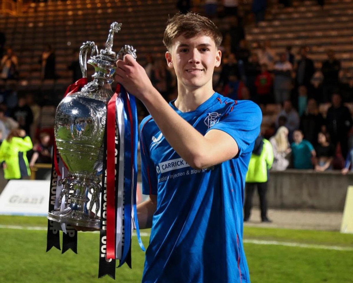 TarboltonRSC's tweet photo. Some of our members travelled to Firhill stadium last night to watch Rangers under 18’s in the Glasgow Cup Final. 

We’d like to congratulate Tarbolton’s own Lyle Wark,hopefully the first of many. 

🏆🇬🇧💙 https://t.co/9U7jHpuSMr